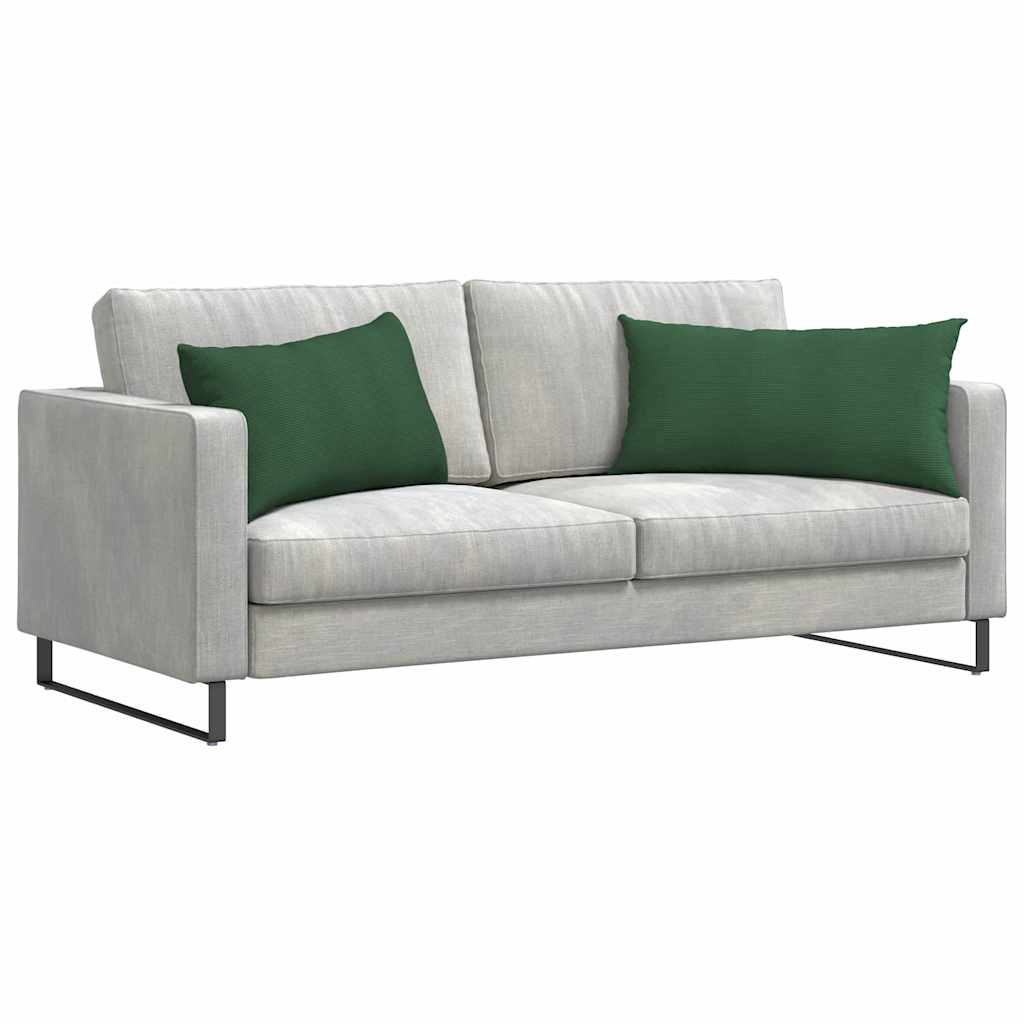 Cuscini per divano VidaXL 2 pezzi in tessuto a corde verde scuro 80 x 40 cm
