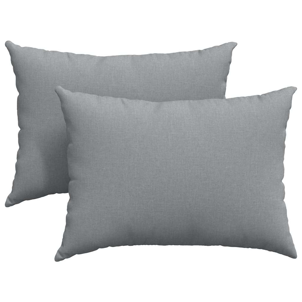 VidaXL cojines de sofá 2 piezas tela gris claro 70 x 50 cm