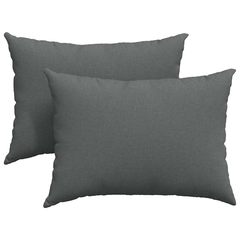 VidaXL cojines de sofá 2 piezas tela gris oscuro 70 x 50 cm
