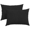 VidaXL cojines de sofá 2 piezas tejido negro 70 x 50 cm