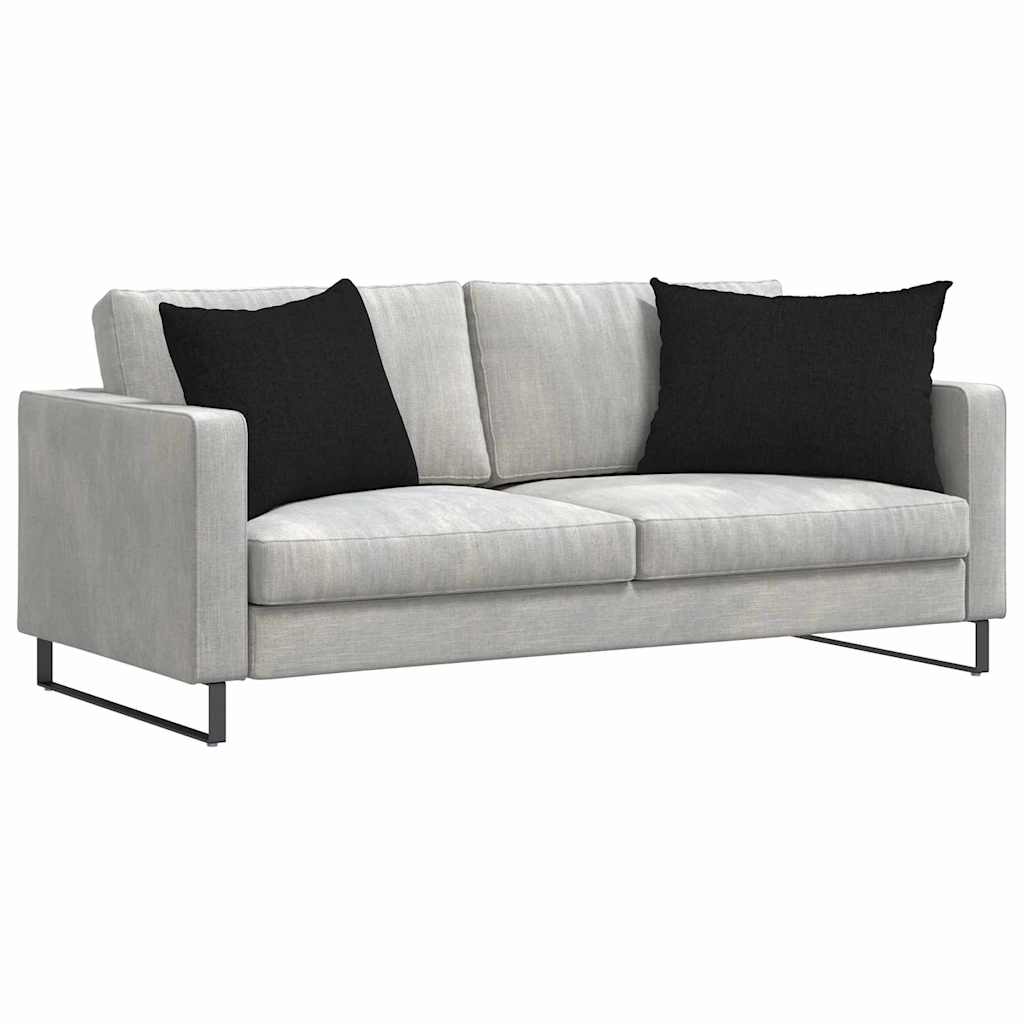 VidaXL cojines de sofá 2 piezas tejido negro 70 x 50 cm