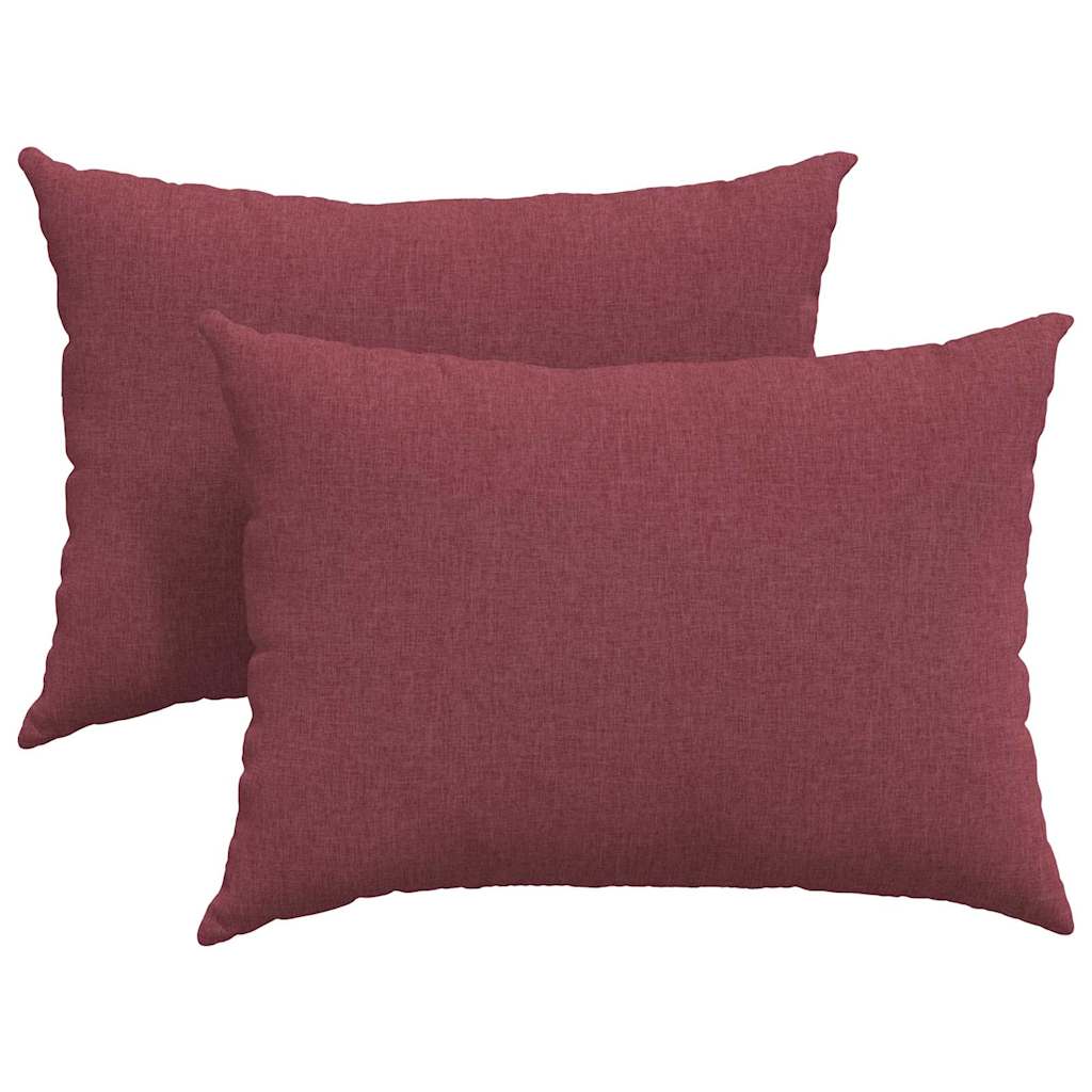 Cuscini per divano VidaXL 2 pezzi in tessuto rosso vino 70 x 50 cm