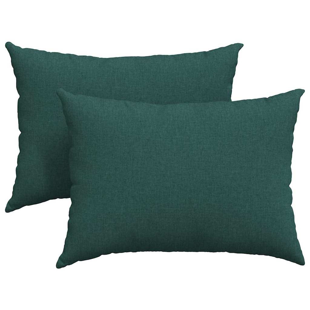 Cuscini per divano VidaXL 2 pezzi in tessuto verde scuro 70 x 50 cm