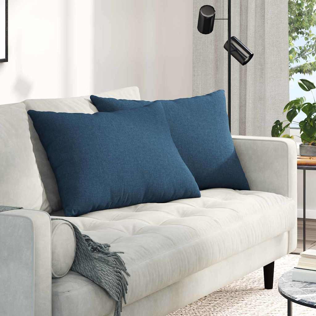 Cuscini per divano VidaXL 2 pezzi in tessuto blu 70 x 50 cm