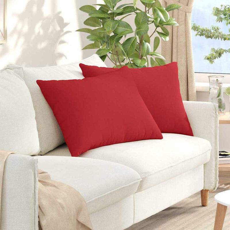 VidaXL cojines de sofá 2 piezas rojo 70 x 50 cm tela