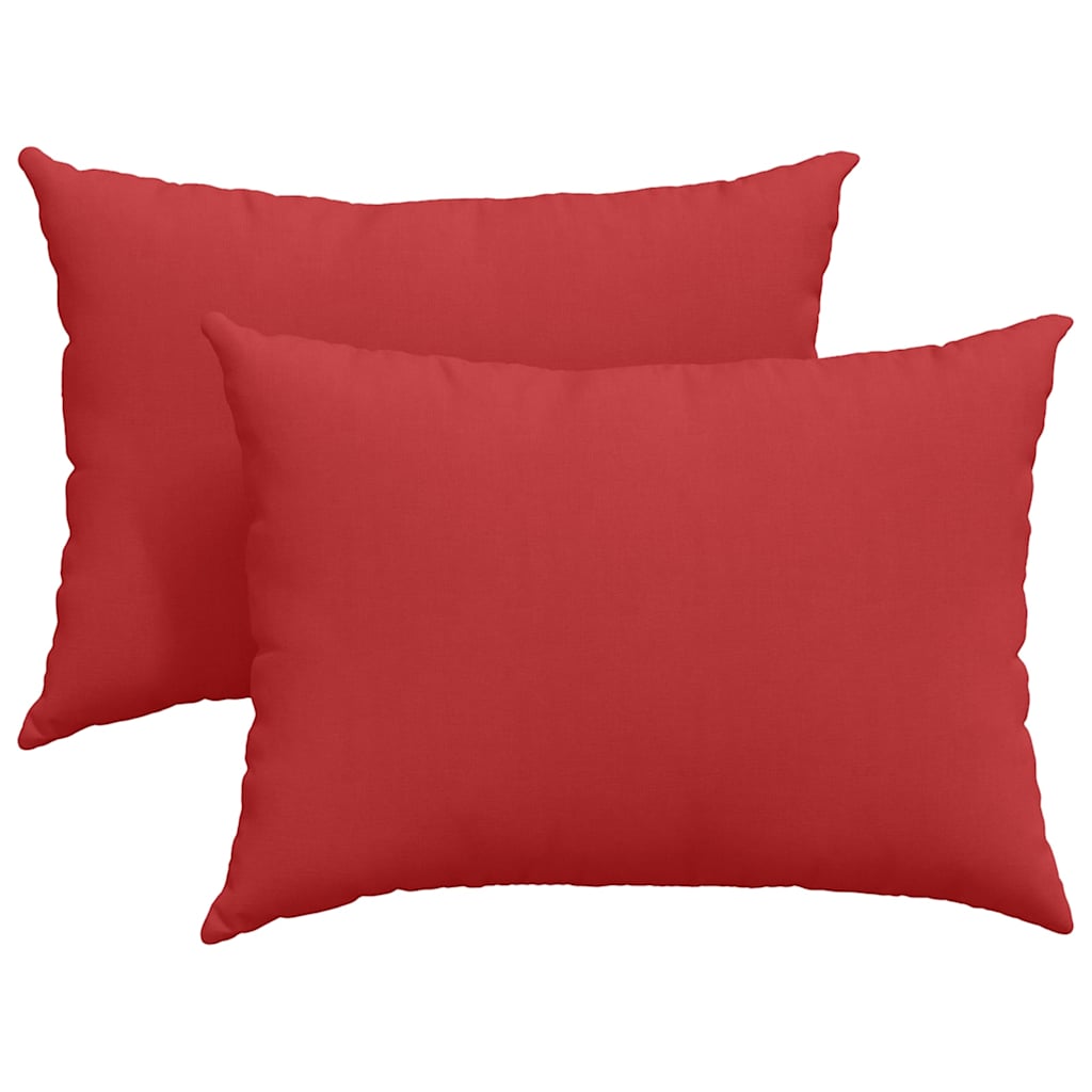 VidaXL cojines de sofá 2 piezas rojo 70 x 50 cm tela