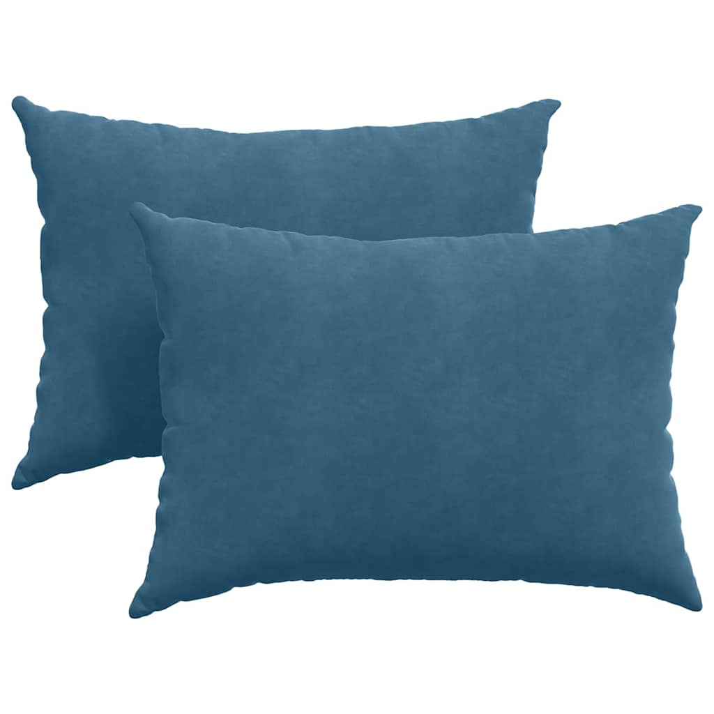 Cuscini per divano VidaXL 2 pezzi in tessuto a corda blu 70 x 50 cm