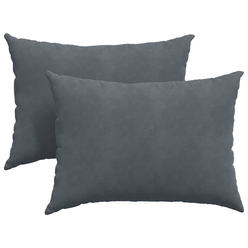 Cuscini per divano VidaXL 2 pezzi in tessuto a corde grigio scuro 70 x 50 cm