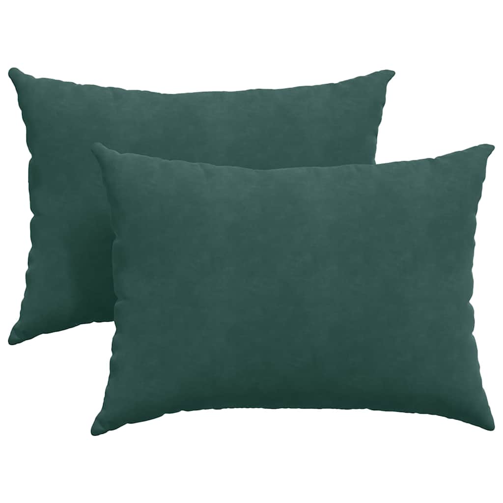 Cuscini per divano VidaXL, 2 pezzi, verde scuro, tessuto a corde 70 x 50 cm