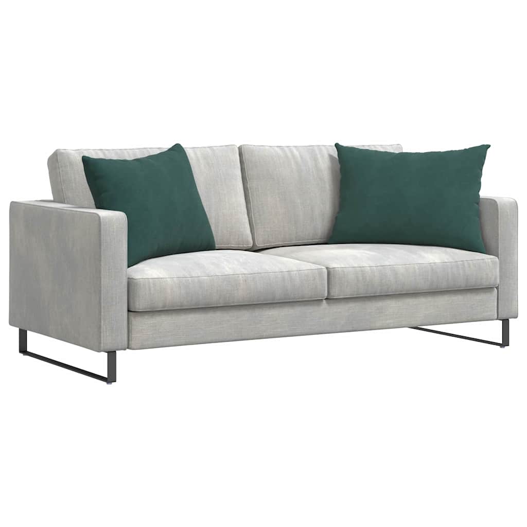 Cuscini per divano VidaXL, 2 pezzi, verde scuro, tessuto a corde 70 x 50 cm