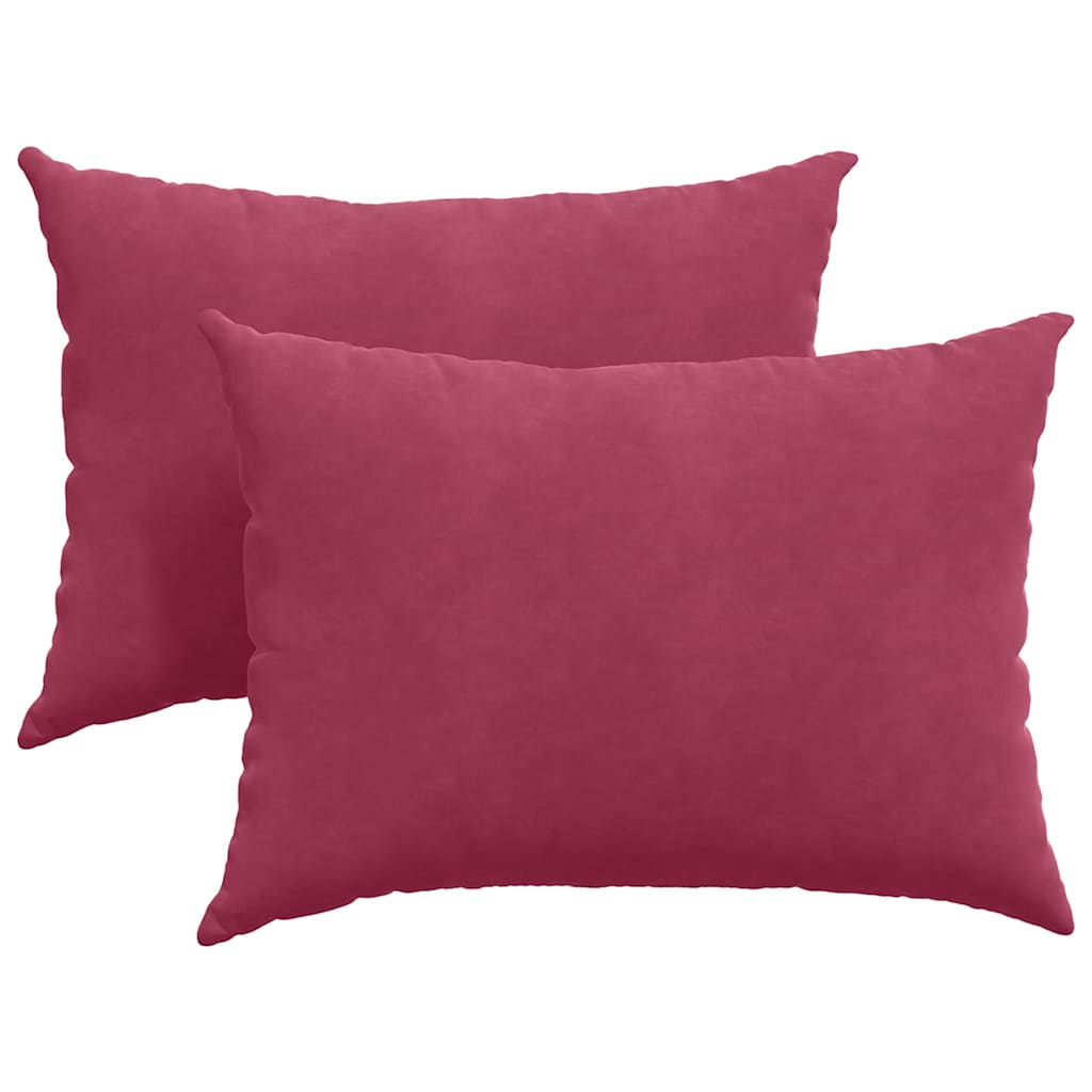 Cuscini per divano VidaXL, 2 pezzi, rosso vino, tessuto in corda 70 x 50 cm