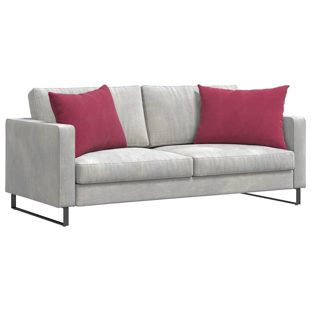 Cuscini per divano VidaXL, 2 pezzi, rosso vino, tessuto in corda 70 x 50 cm