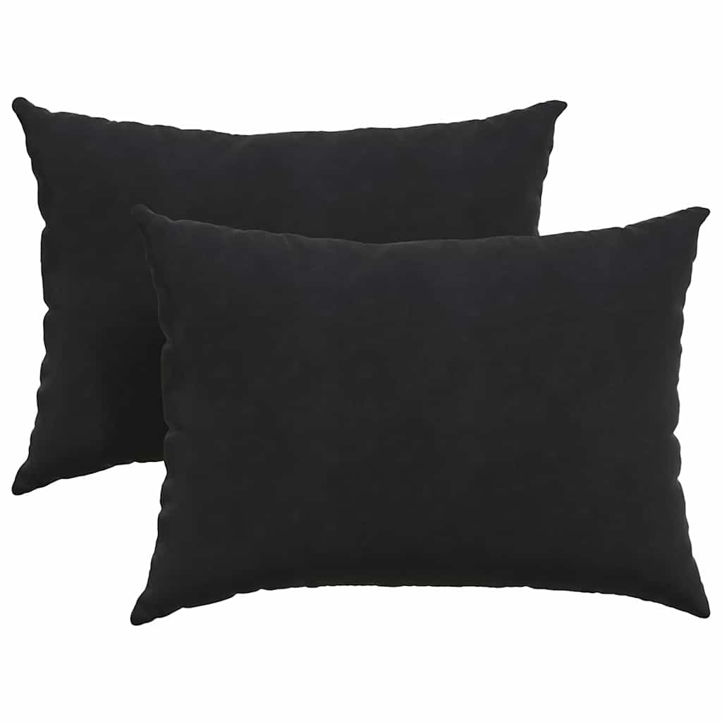 Cuscini per divano VidaXL 2 pezzi in tessuto di corda nero 70 x 50 cm