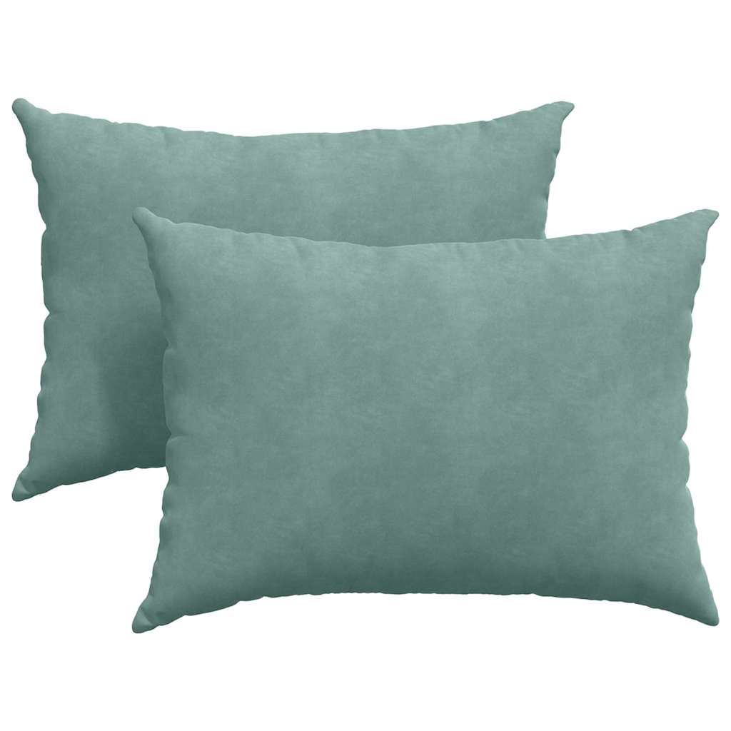 Cuscini per divano VidaXL 2 pezzi in tessuto a corde verde mare 70 x 50 cm