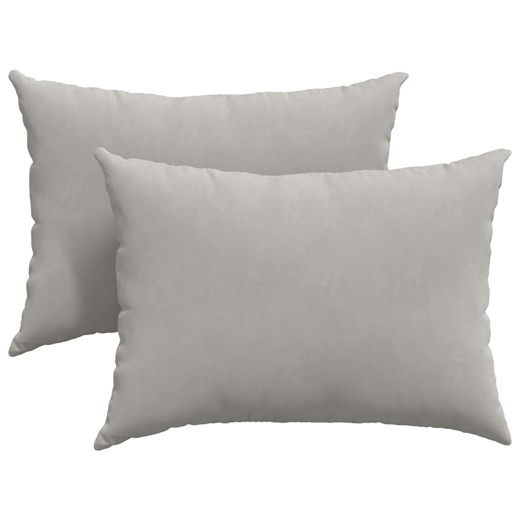 VidaXL cojines de sofá 2 piezas tela gris claro 70 x 50 cm