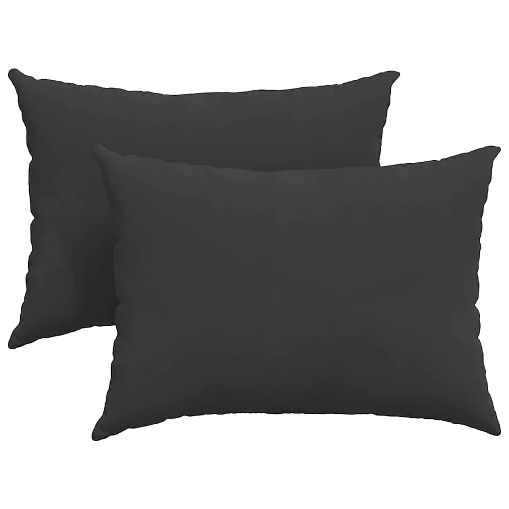 Cuscini per divano VidaXL 2 pezzi in tessuto nero 70 x 50 cm