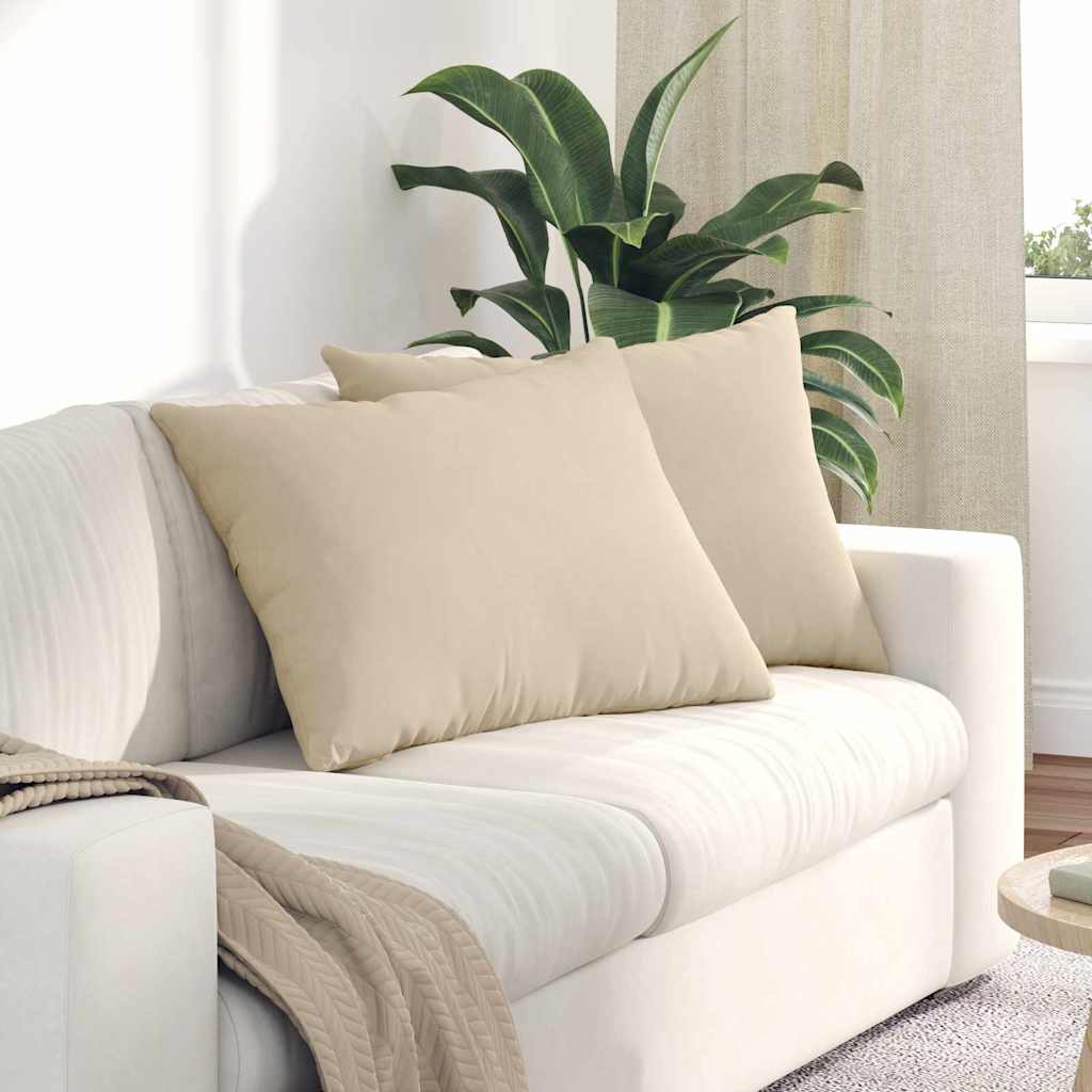 Cuscini per divano VidaXL 2 pezzi in tessuto crema 70 x 50 cm