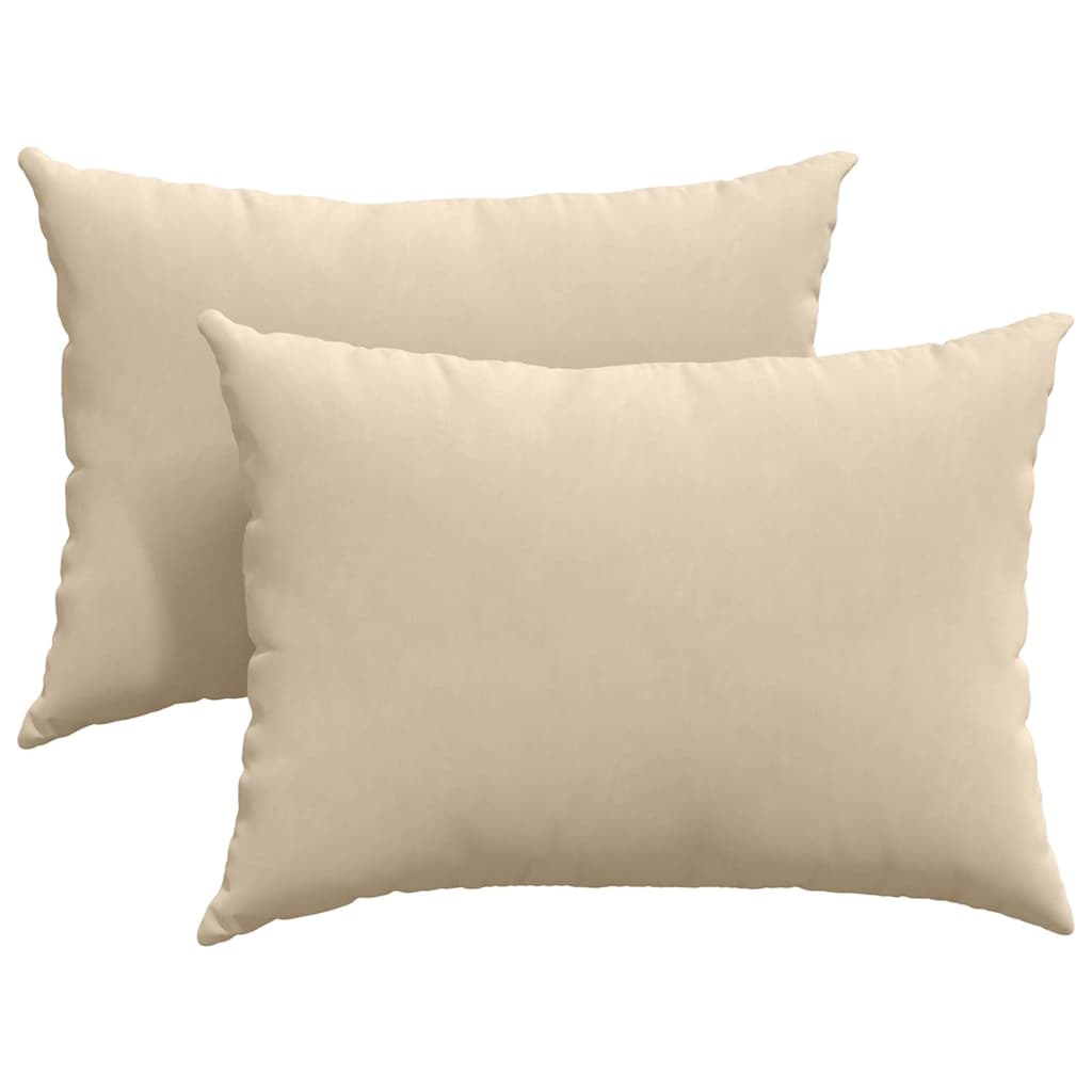 Cuscini per divano VidaXL 2 pezzi in tessuto crema 70 x 50 cm