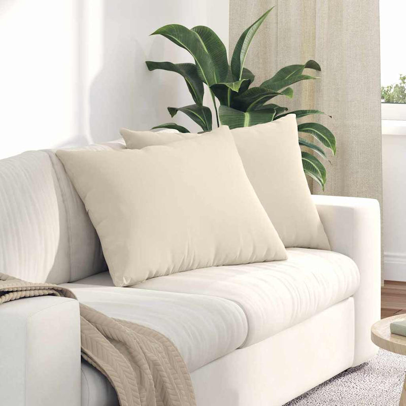 VidaXL cojines de sofá 2 piezas beige 70 x 50 cm tela