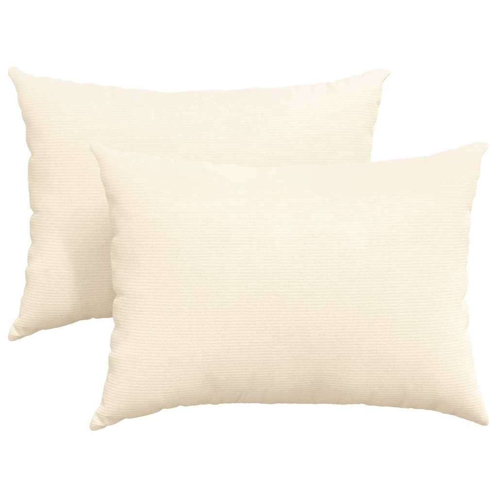 VidaXL cojines de sofá 2 piezas crema 70 x 50 cm tela de pana