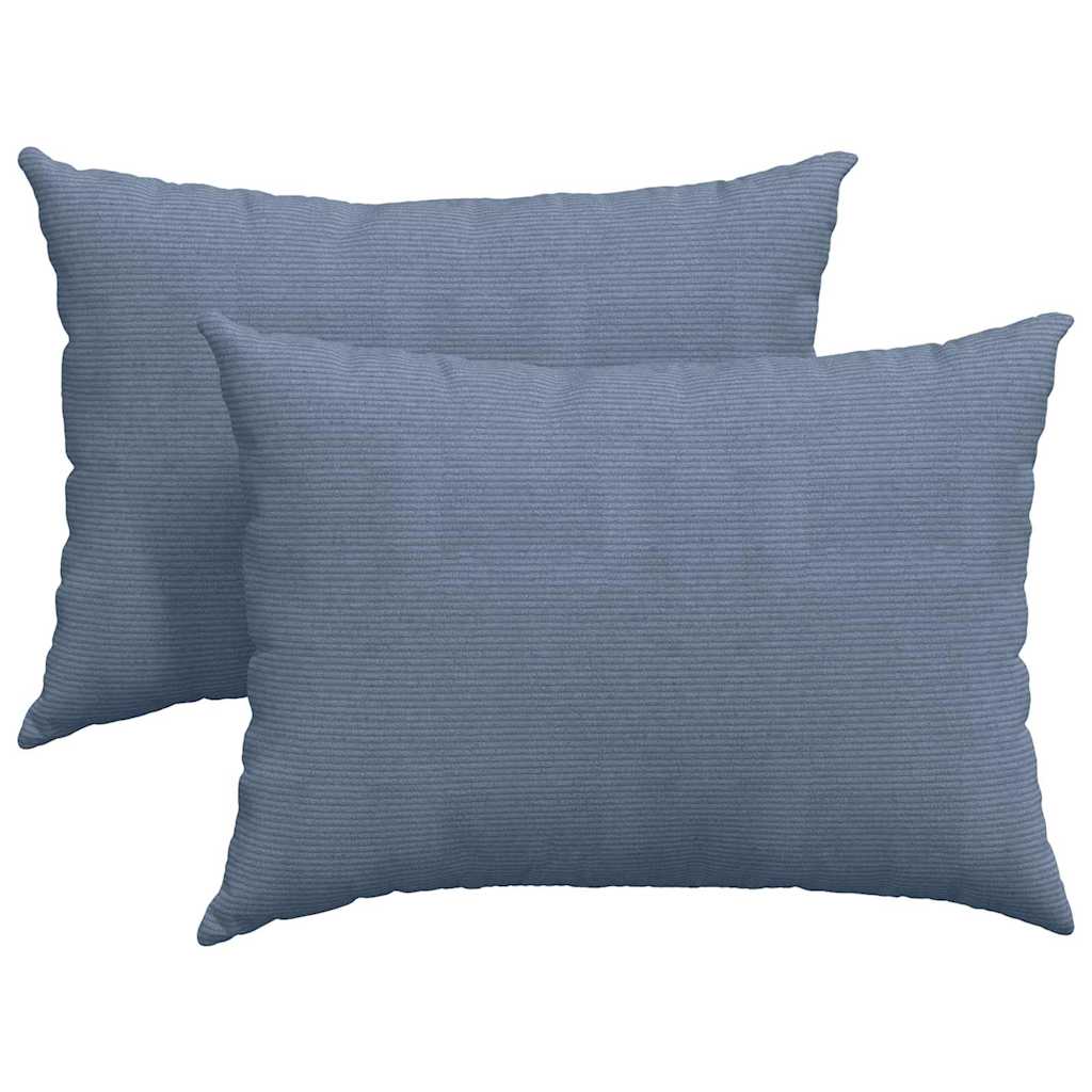 Cuscini per divano VidaXL 2 pezzi in tessuto a corda blu 70 x 50 cm