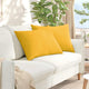 Cuscini per divano Vidaxl 2 pezzi in tessuto a corde giallo chiaro 70 x 50 cm