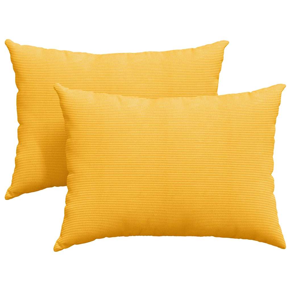 Cuscini per divano Vidaxl 2 pezzi in tessuto a corde giallo chiaro 70 x 50 cm