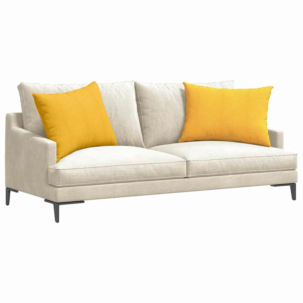 Cuscini per divano Vidaxl 2 pezzi in tessuto a corde giallo chiaro 70 x 50 cm