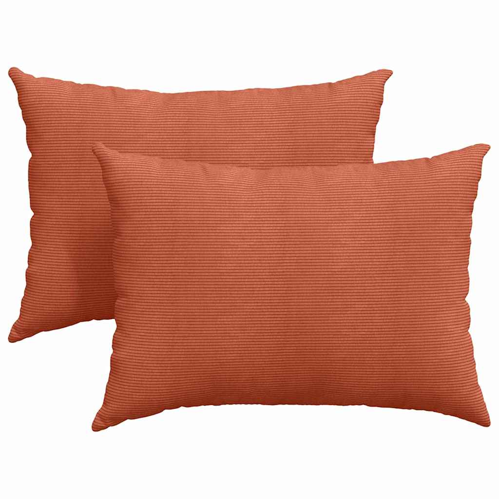 Cuscini per divano VidaXL 2 pezzi in tessuto a corde rosso-arancione 70 x 50 cm