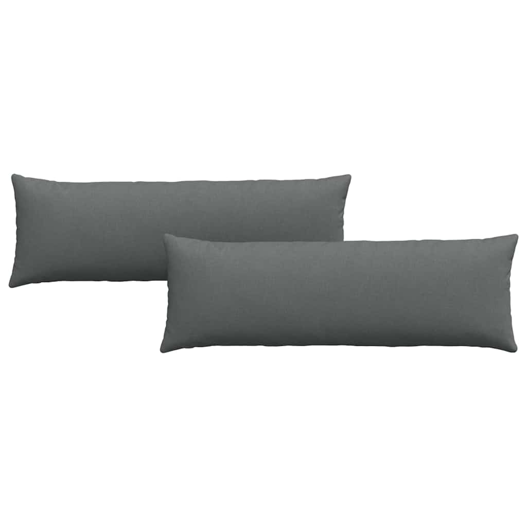 Cuscini per divano VidaXL 2 pezzi in tessuto grigio scuro 120 x 40 cm