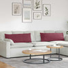 VidaXL cojines de sofá 2 piezas tejido rojo vino 120 x 40 cm