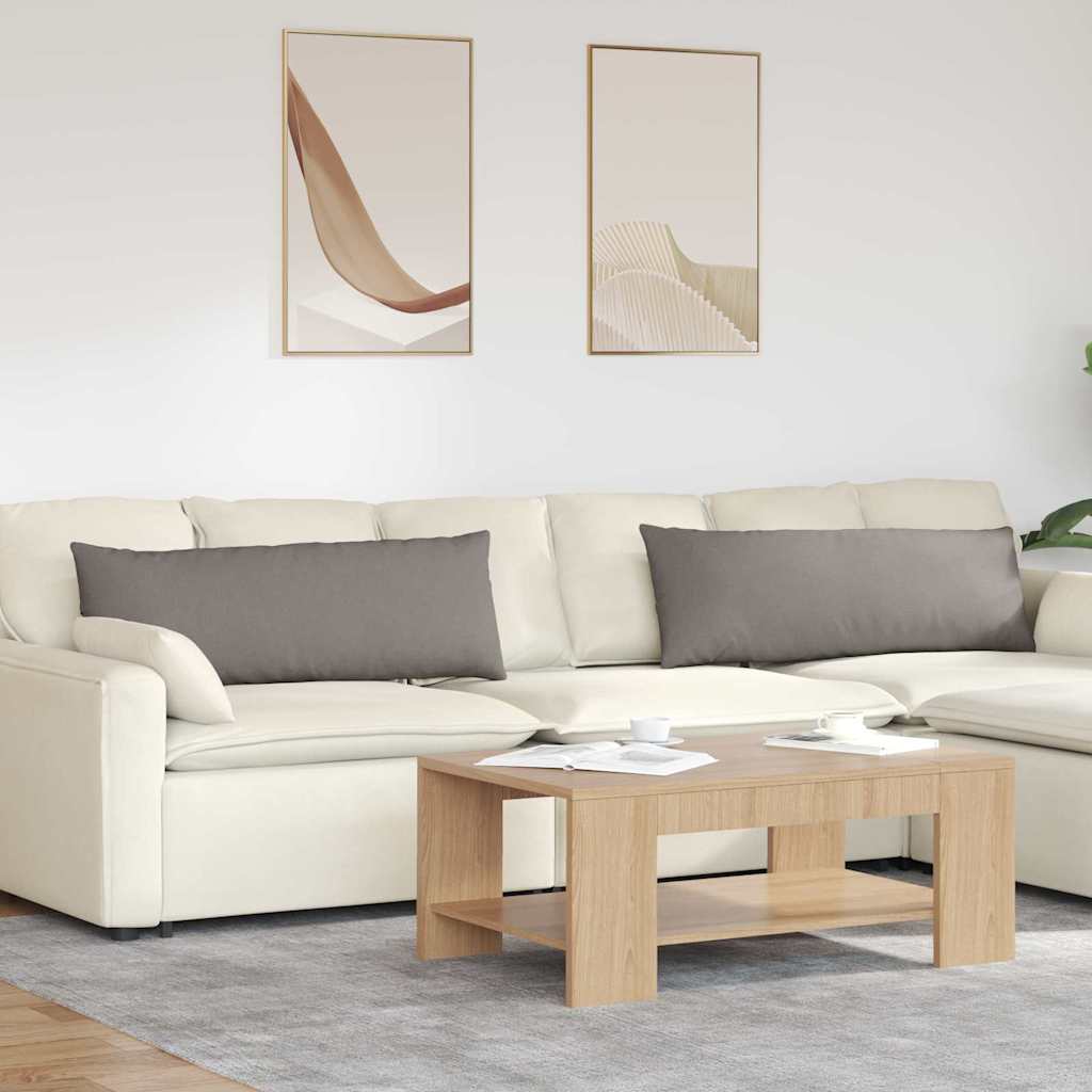 VidaXL cojines de sofá 2 piezas gris topo 120 x 40 cm tela