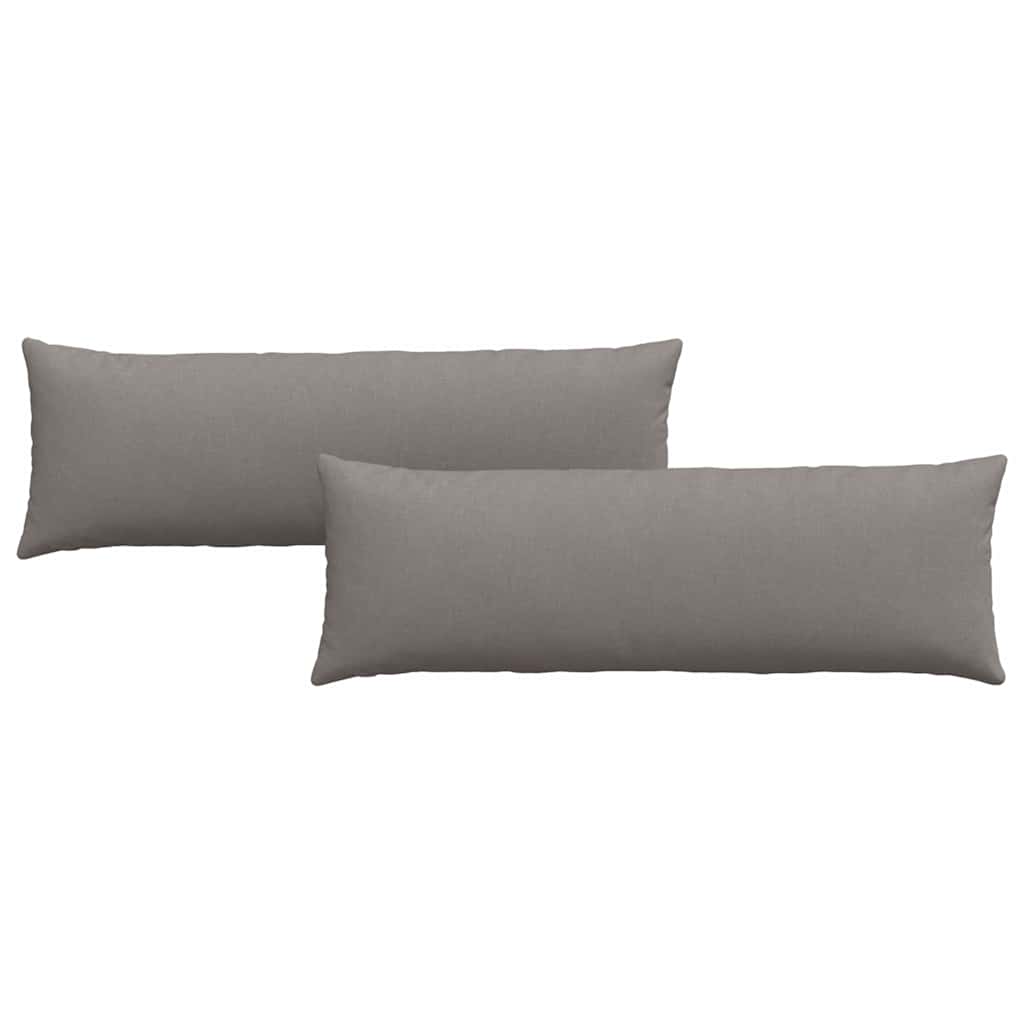 VidaXL cojines de sofá 2 piezas gris topo 120 x 40 cm tela