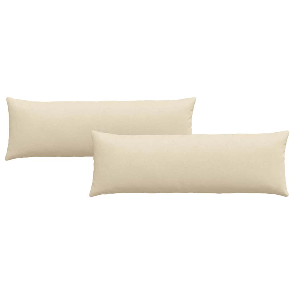 VidaXL cojines de sofá 2 piezas crema 120 x 40 cm tela
