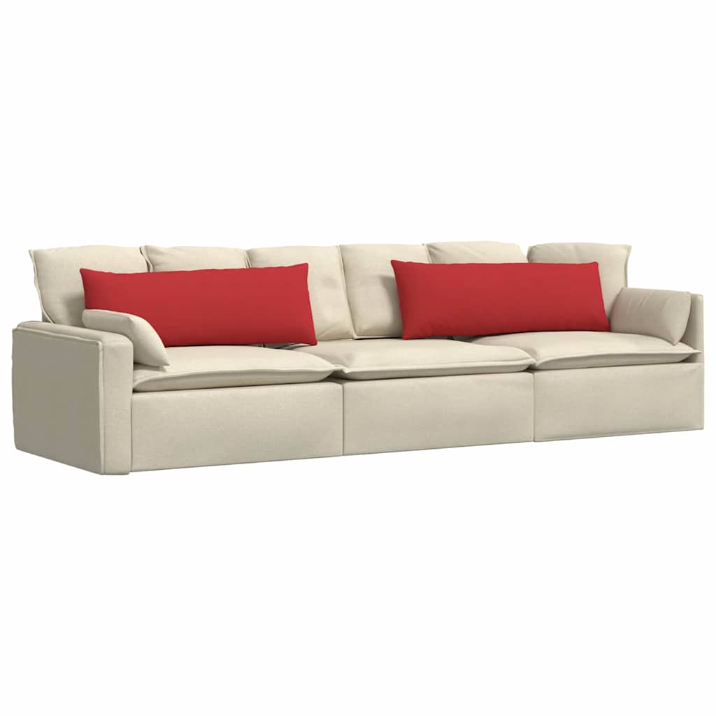 Cuscini per divano VidaXL 2 pezzi in tessuto rosso 120 x 40 cm