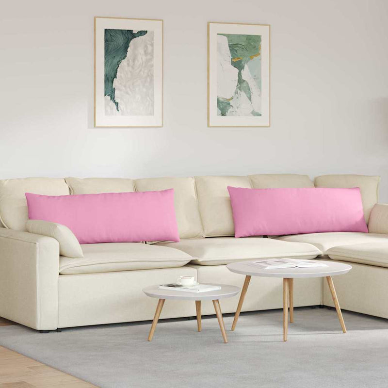 VidaXL cojines de sofá 2 piezas rosa 120 x 40 cm tela