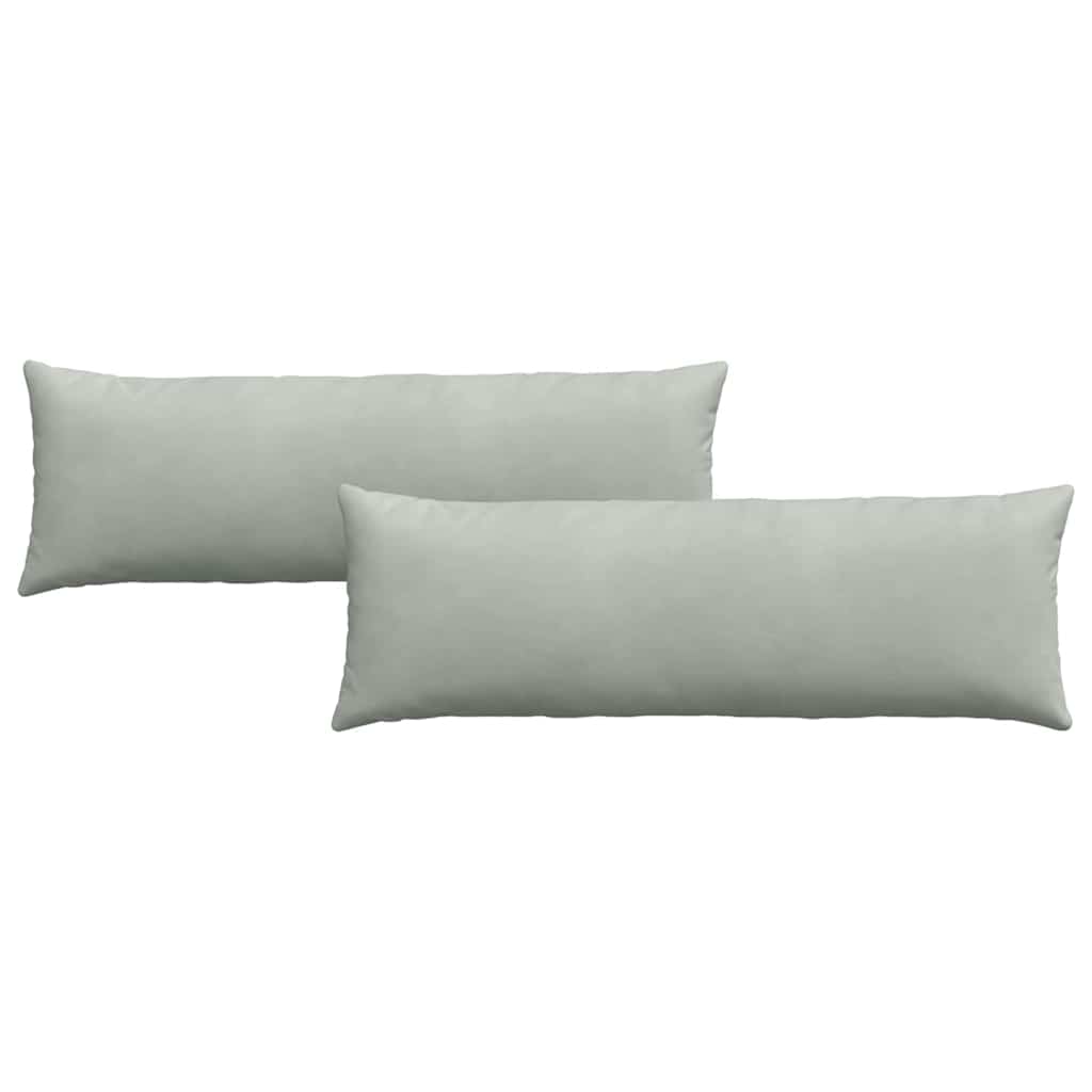 Cuscini per divano VidaXL 2 pezzi in tessuto a corde grigio chiaro 120 x 40 cm