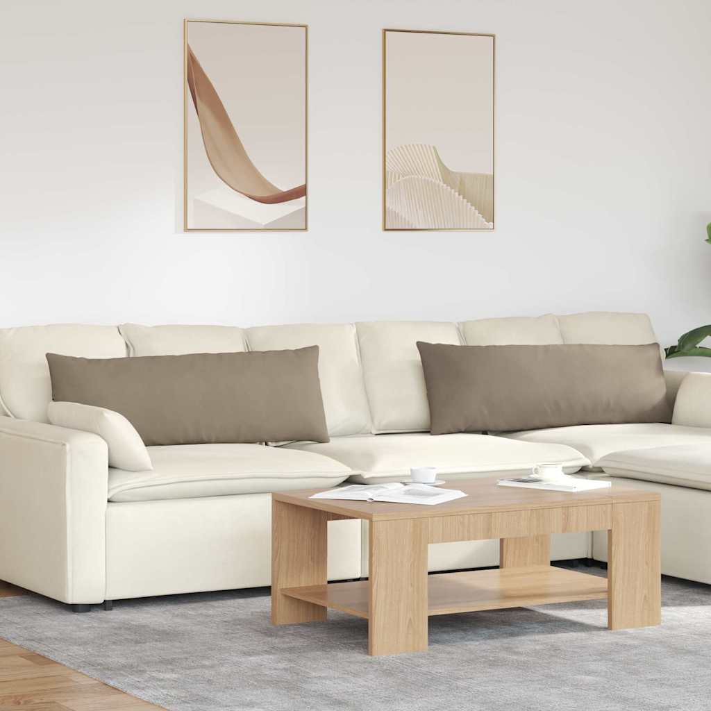 Cuscini per divano VidaXL 2 pezzi in tessuto tortora 120 x 40 cm