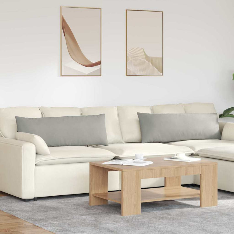 Cuscini per divano VidaXL 2 pezzi in tessuto grigio chiaro 120 x 40 cm