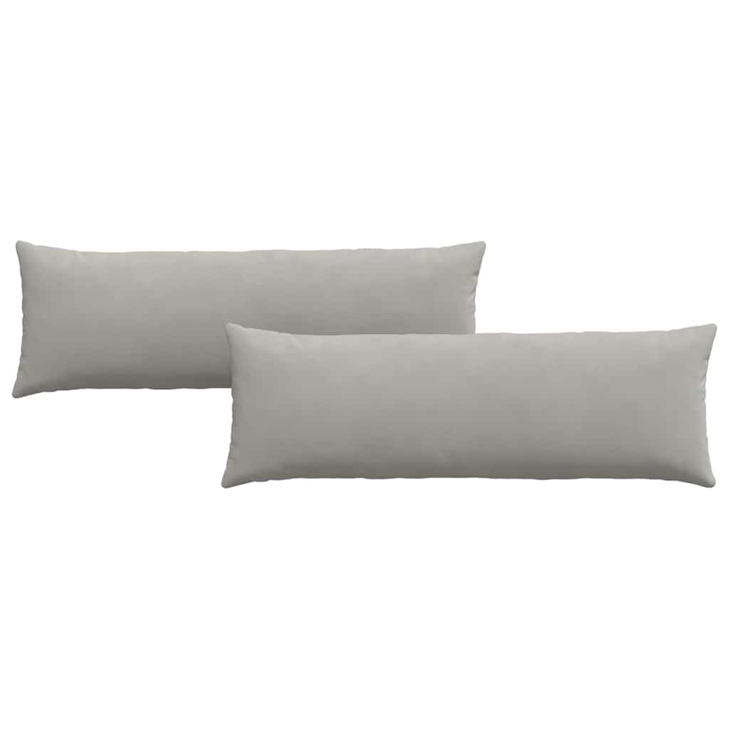 VidaXL cojines de sofá 2 piezas tela gris claro 120 x 40 cm