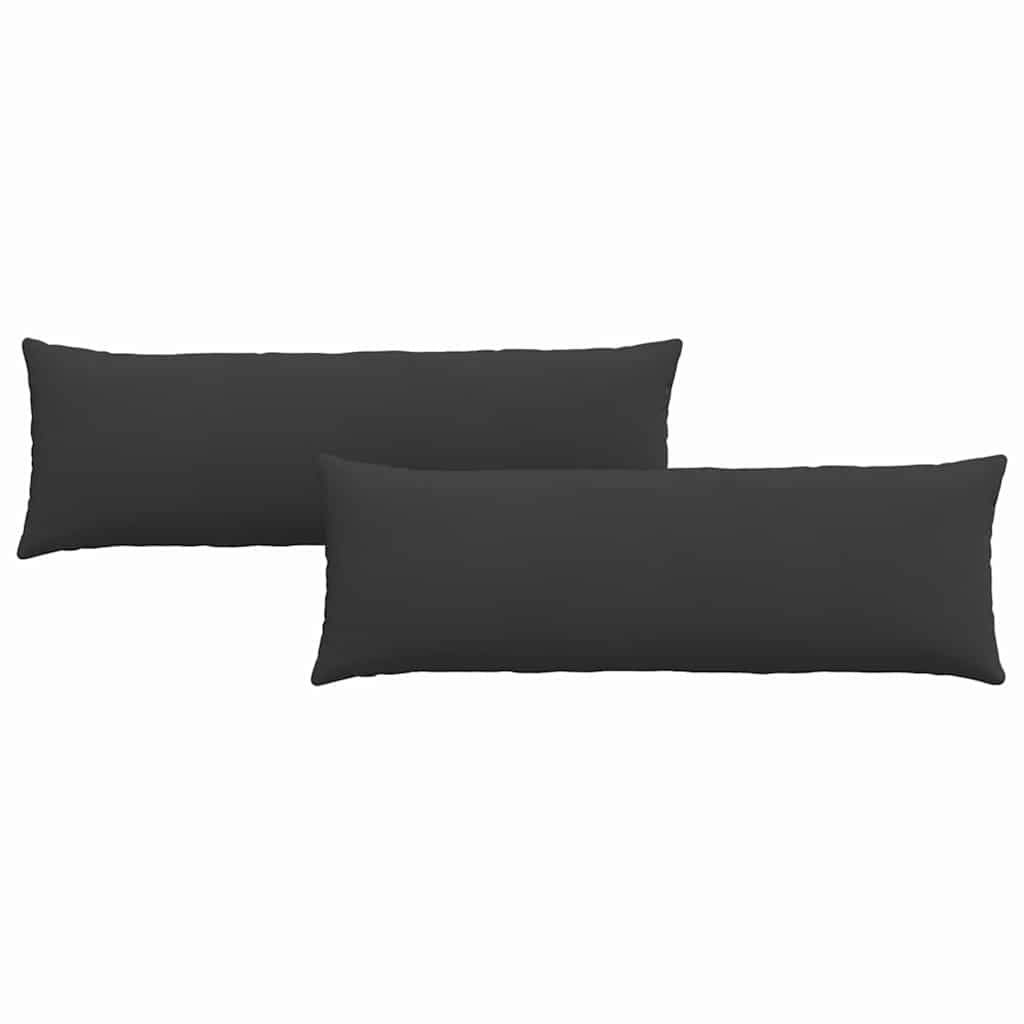 VidaXL cojines de sofá 2 piezas negro 120 x 40 cm tela