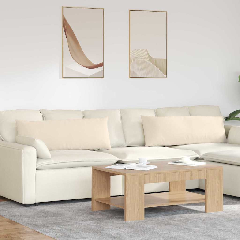 Cuscini per divano VidaXL 2 pezzi in tessuto beige 120 x 40 cm