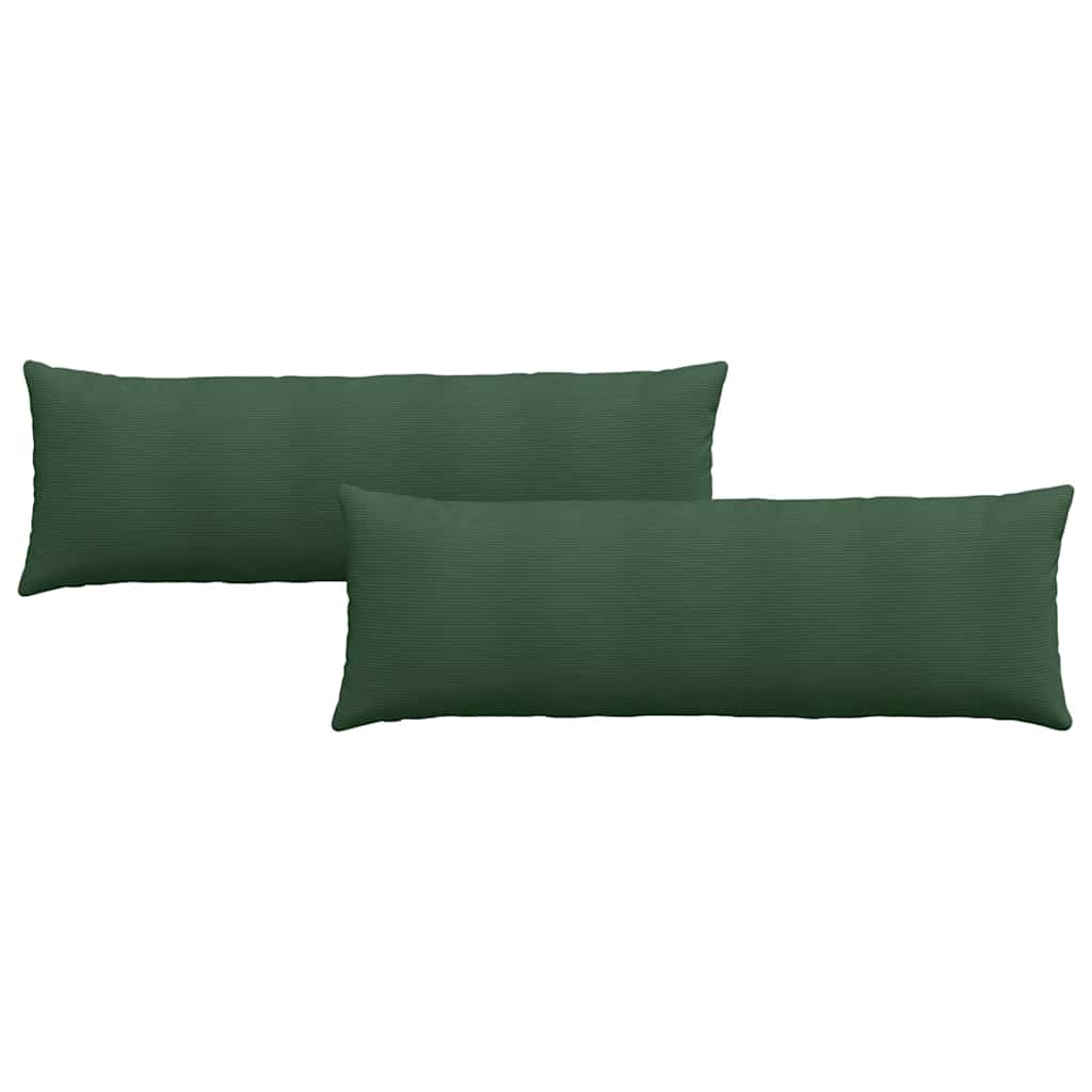 Cuscini per divano VidaXL 2 pezzi in tessuto a corde verde scuro 120 x 40 cm