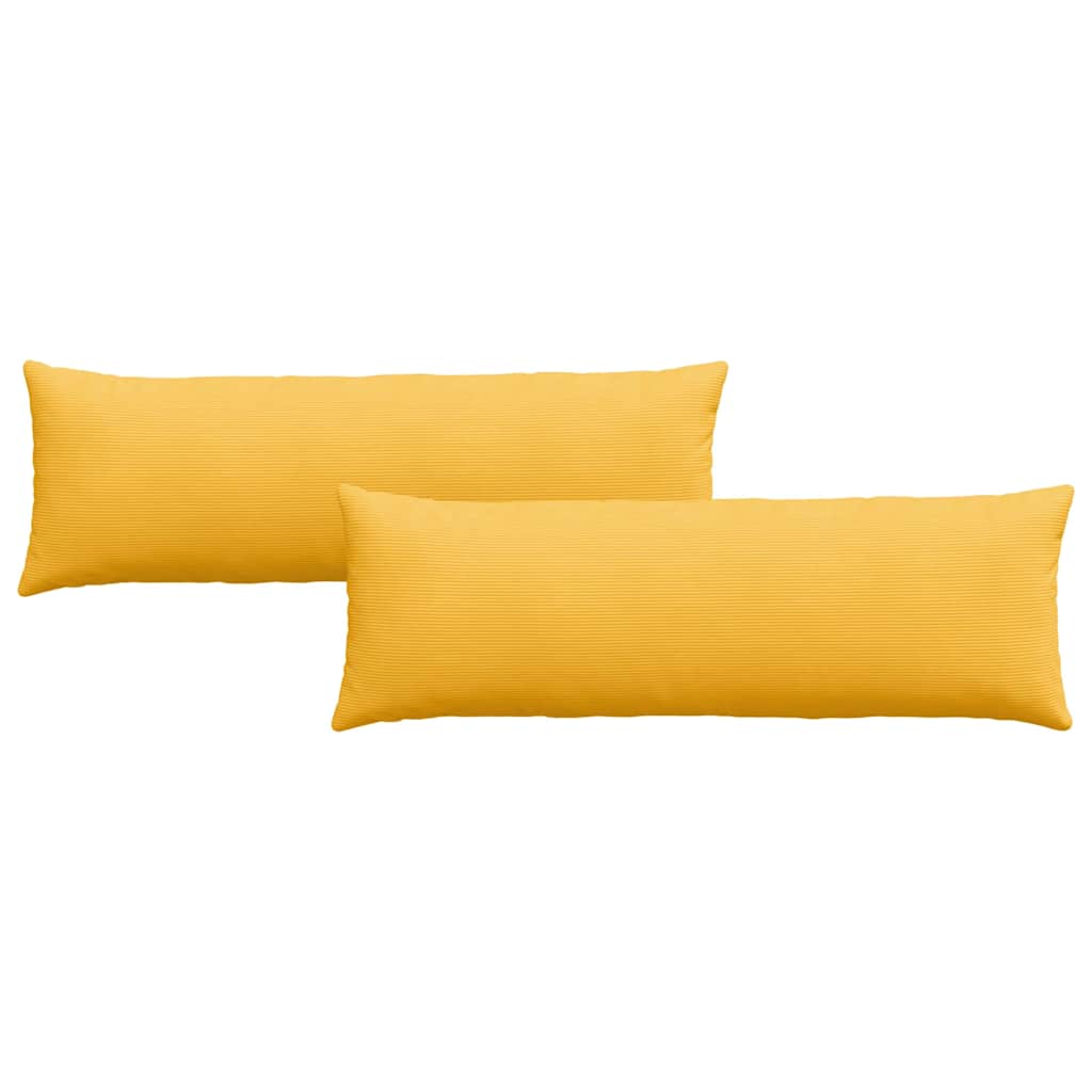 Cuscini per divano VidaXL 2 pezzi in tessuto a corde giallo chiaro 120 x 40 cm