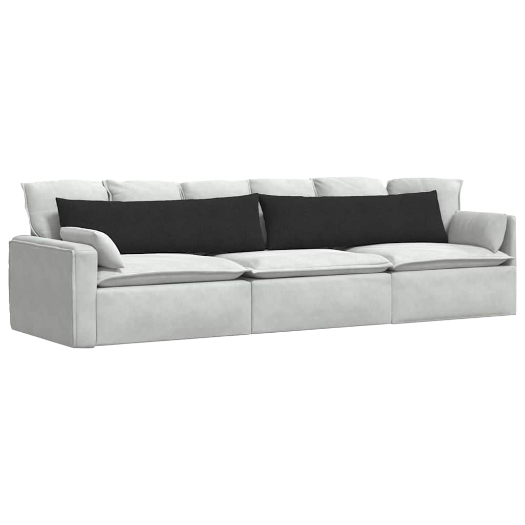 Cuscini per divano VidaXL 2 pezzi in tessuto nero 145 x 40 cm