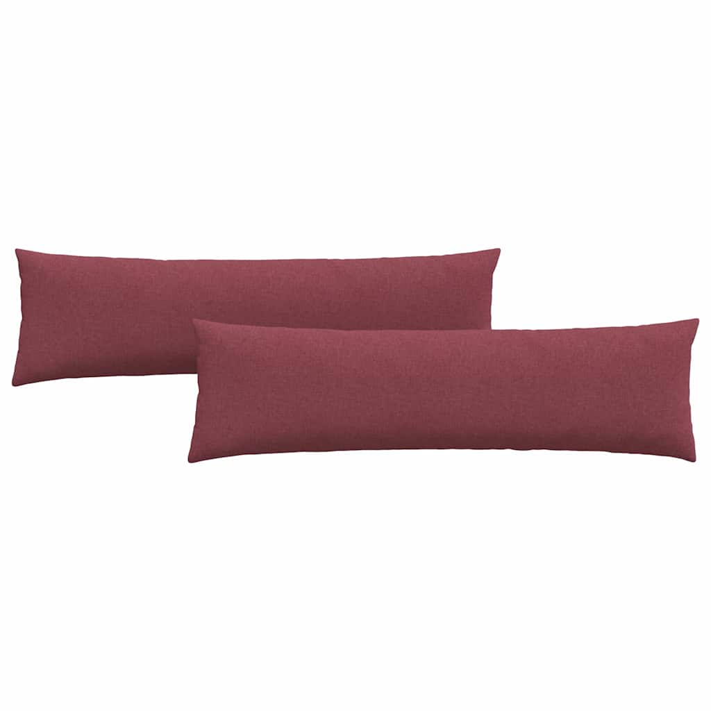 VidaXL cojines de sofá 2 piezas tejido rojo vino 145 x 40 cm