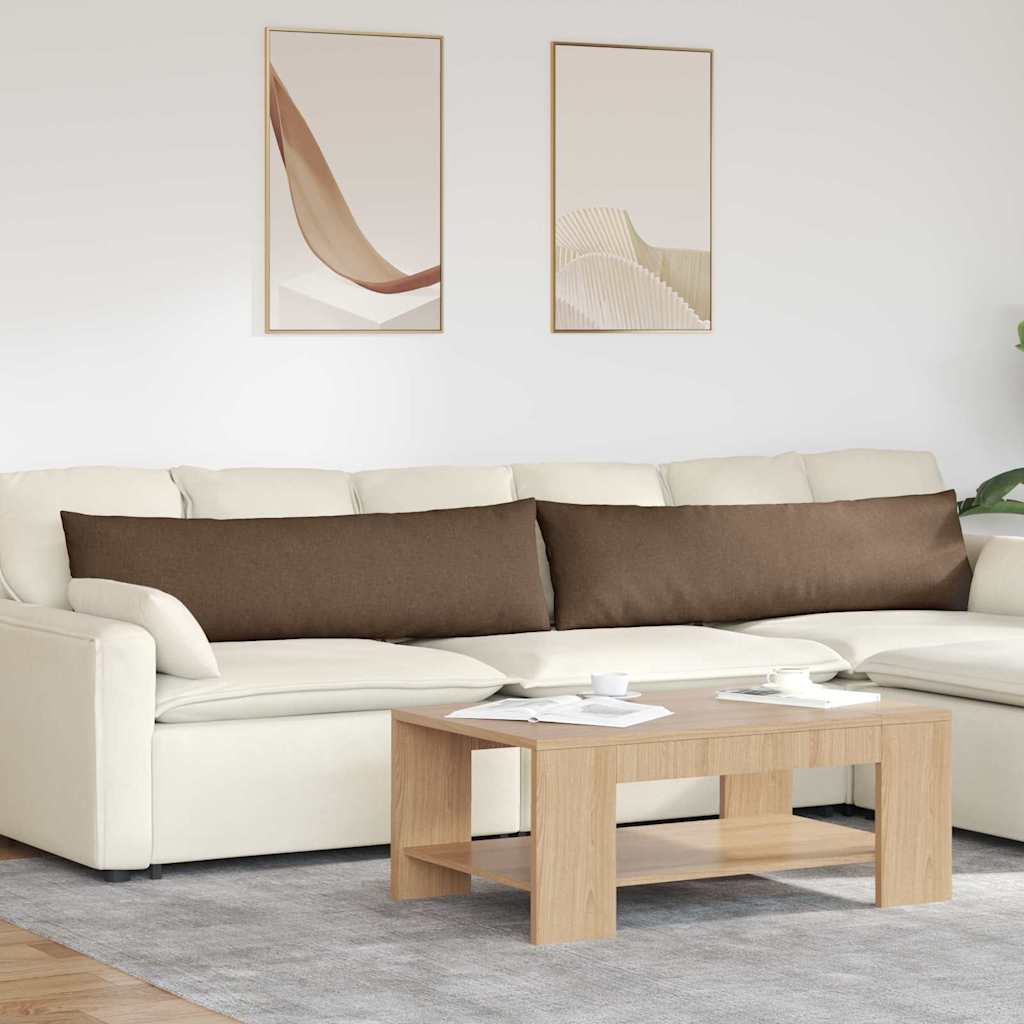 Cuscini per divano VidaXL 2 pezzi in tessuto marrone 145 x 40 cm