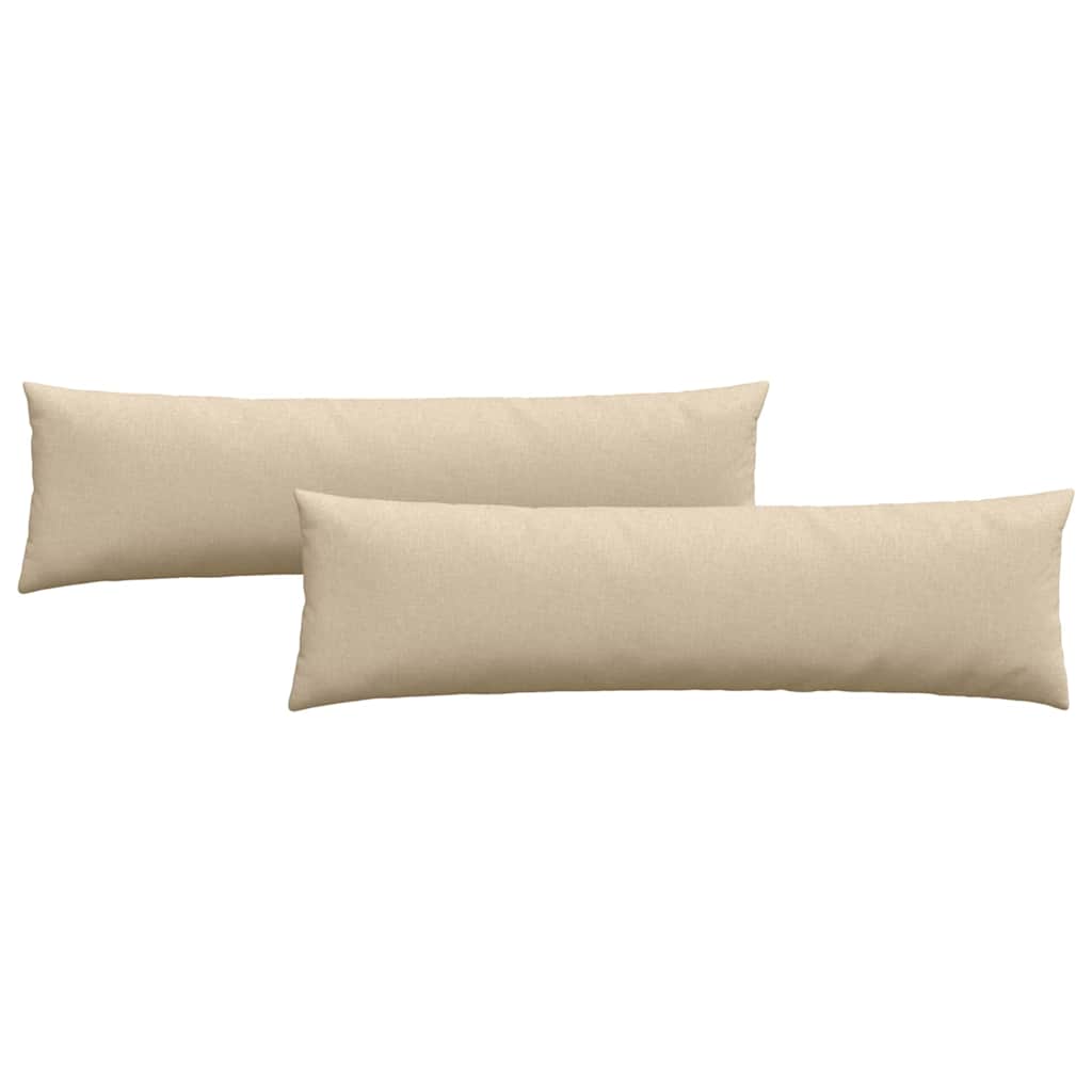 VidaXL cojines de sofá 2 piezas crema 145 x 40 cm tela