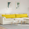 VidaXL cojines de sofá 2 piezas tejido amarillo claro 145 x 40 cm