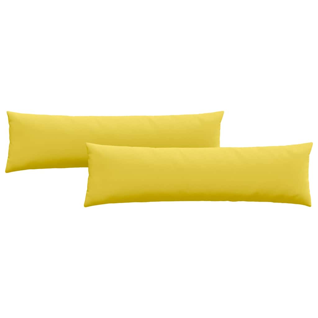VidaXL cojines de sofá 2 piezas tejido amarillo claro 145 x 40 cm